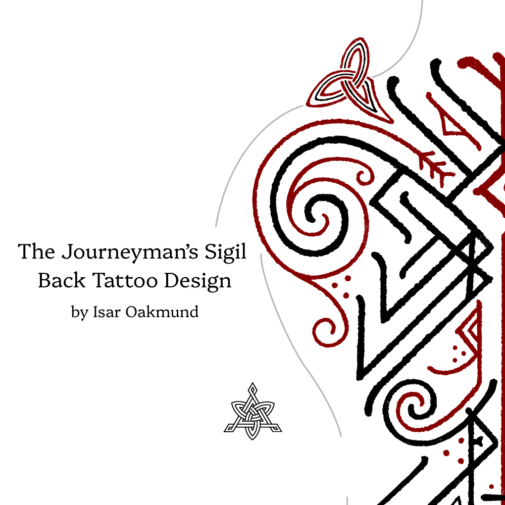 The Journeyman's Sigil - Back Tattoo Design